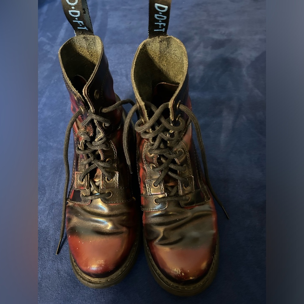 John Fluevog oxblood boots.  Used condition